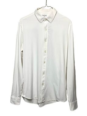 Rhone Commuter Shirt Slim Fit White Performance Long Sleeve Button Down Men's M